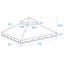 Abri de remplacement pour pavillon de jardin 10 pi x 10 pi - rouge Tissu avec. Hydrofuge. Drains inférieurs, filet rouge supérieur. Protégé, hydrofuge. Trous de drain à double couche et barrière