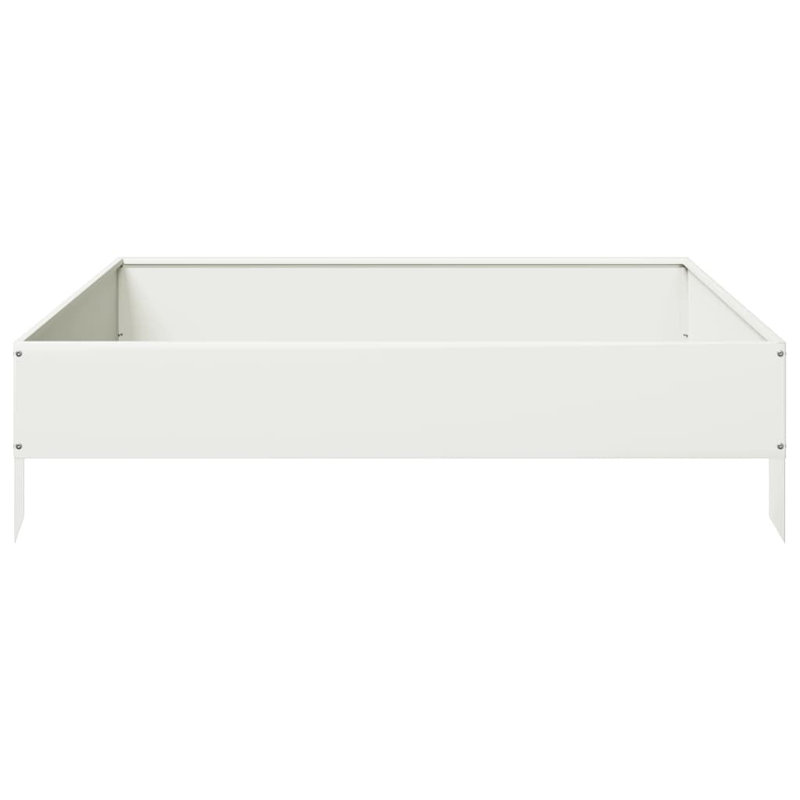 Caylub Metal Raised Garden Bed, White, 26cm H x 100cm W x 100cm D