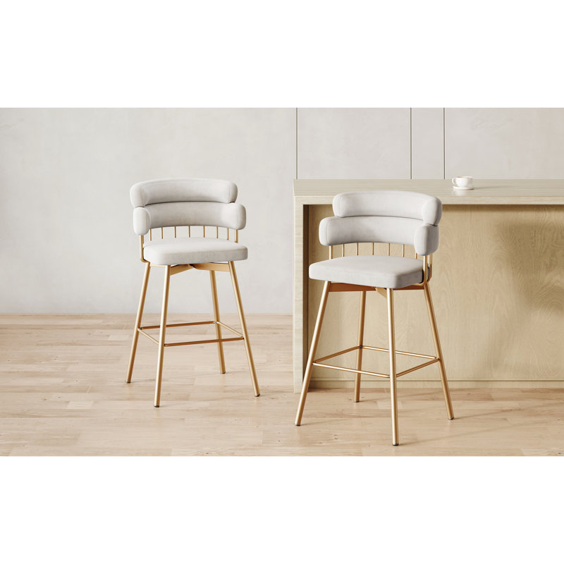 2 tabourets de bar pivotants à 180 ° de style industriel moderne, avec siège en forme de seau et étagés pour îlot de cuisine, café, pub