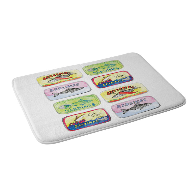 adrianne Sardinas Memory Foam Bath Mat, Single - 17" L x 24" W