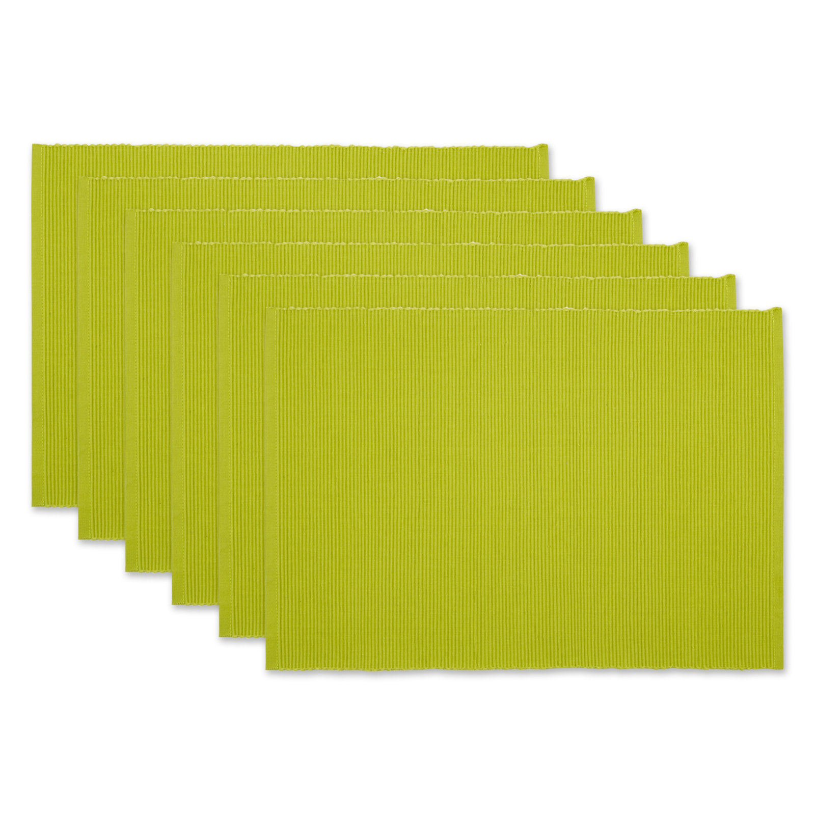 Pumpkin Spice 6 Piece Cotton Placemat Set, Avocado