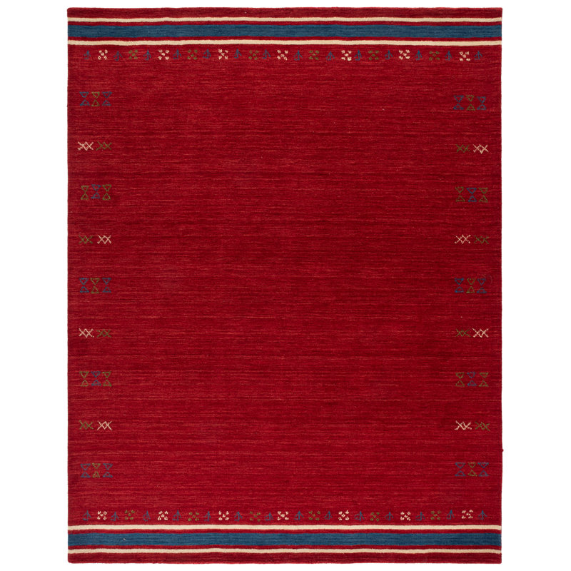 Himalaya Hand Loomed Wool Geometric Indoor Rug, 8'-0" x 10'-0" Rectangle