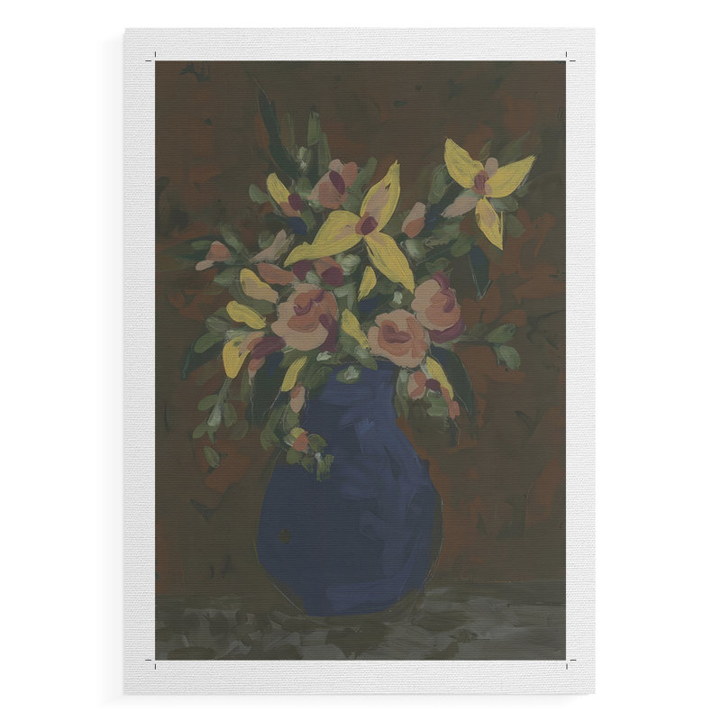 Bouquet foncé I - Impression sur toile seulement - NON-CADRE, H 48 po x l 32 po