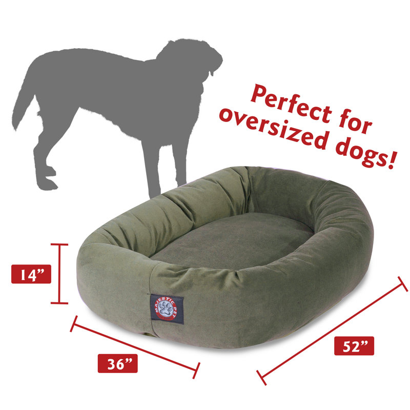 Faux Suede Pet Bed, Sage, Extra Large (36" W x 52" D x 14" H)