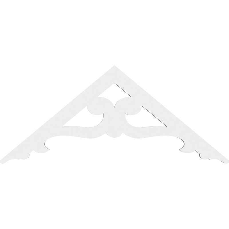 Brontes Signature Urethane Gable Pediment, Primed Tan, 15"H x 36"W, 10/12