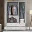 Katalina 3 Door 4 Drawer Wardrobe With Mirror-110824176
