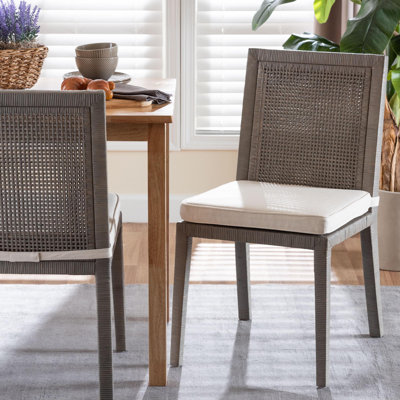 Chaise de salle à manger en rotin avec coussin Bali - Pari Sofia