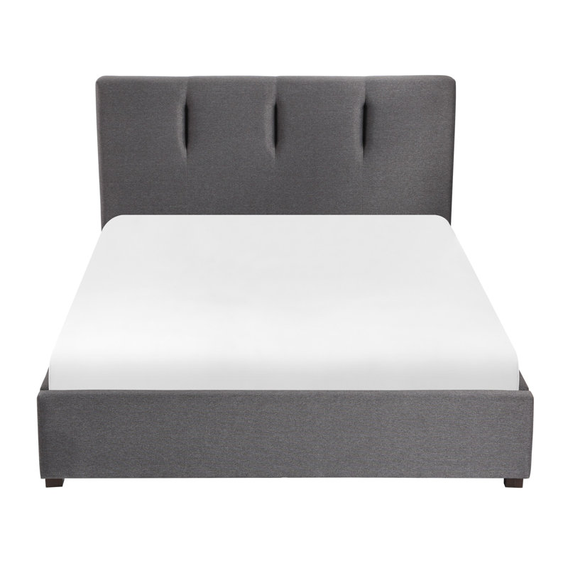 Cadre de lit plateforme Mid-Century, Queen, Gris, No
