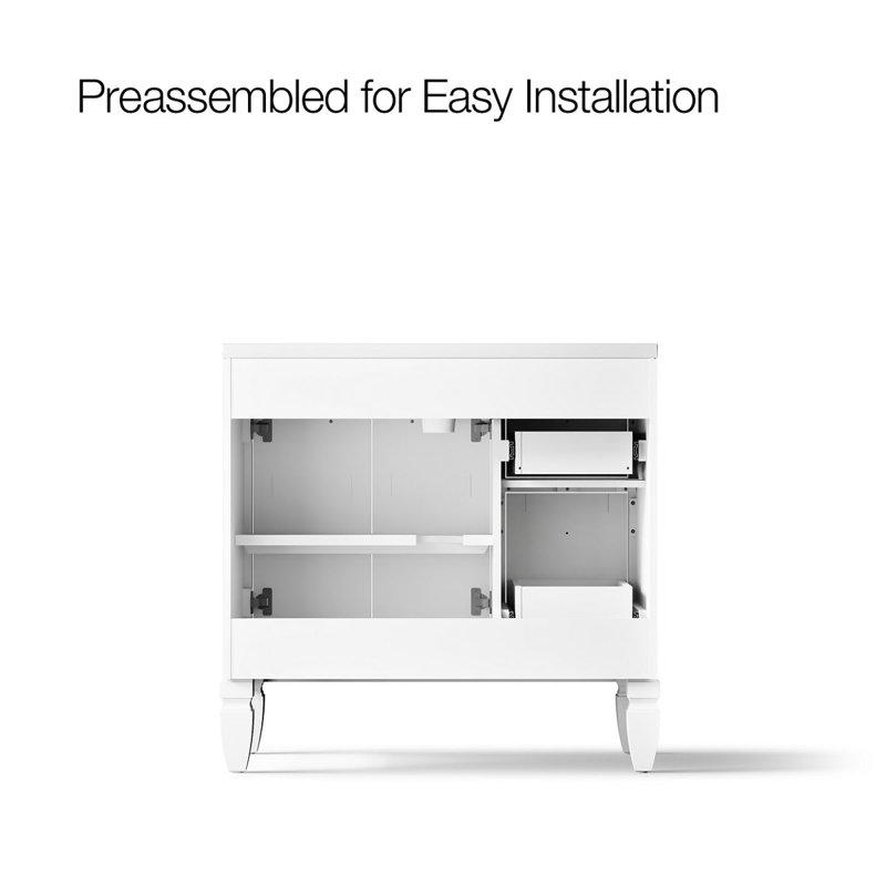Hearthaven 36-In Bathroom Vanity Set, White