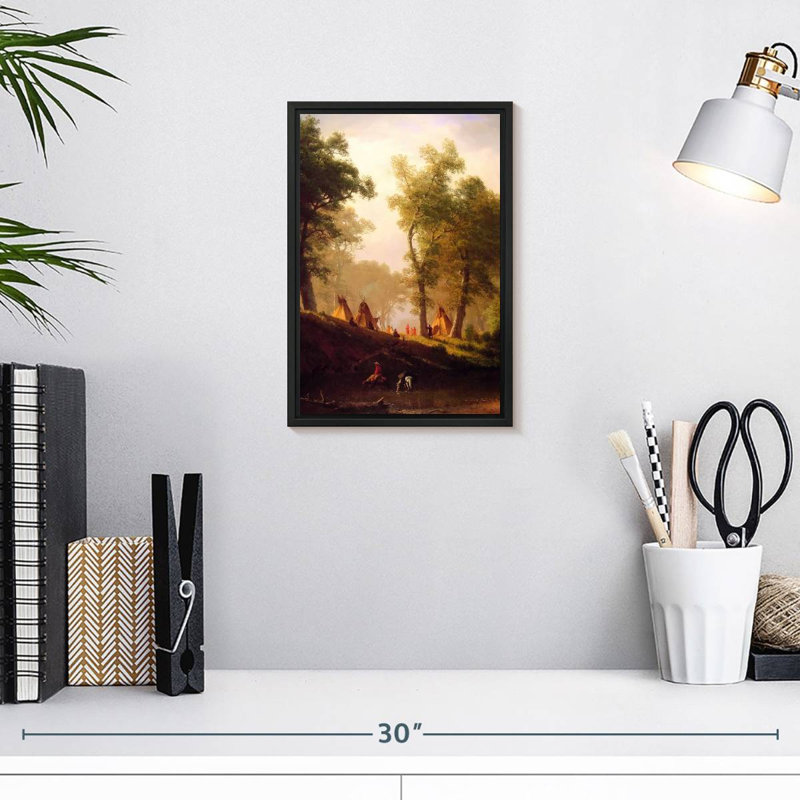 The Wolf River, 9" x 13", Floating Frame Black