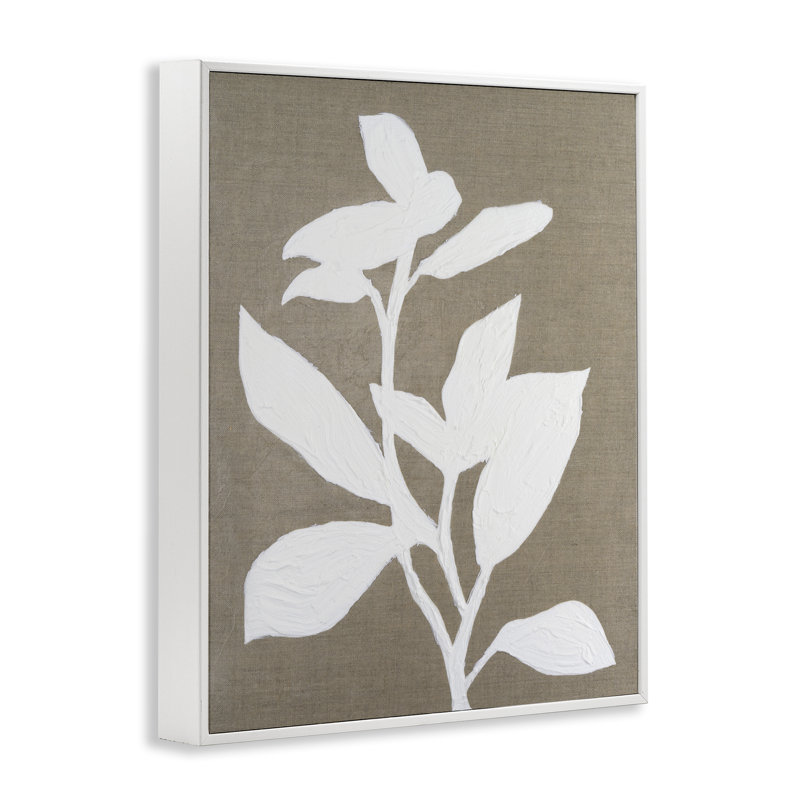 Estampe numérique à motif floral en lin givré, design par Vanna Lam, H 14 po x l 11 po