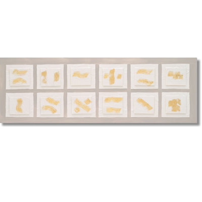 Sunlit Minimalist Texture Grid Canvas Wall Art  20 x 59