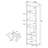 Monticello 2-Drawer Media Tower Cappuccino
