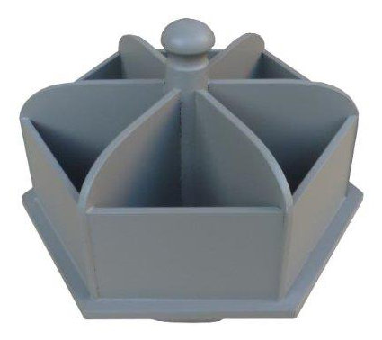 Arsakha Wood Desk Organizer, Gray