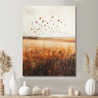 Windy Prairie Leaves In The American Prairies IV - Décoration murale en métal feuilles