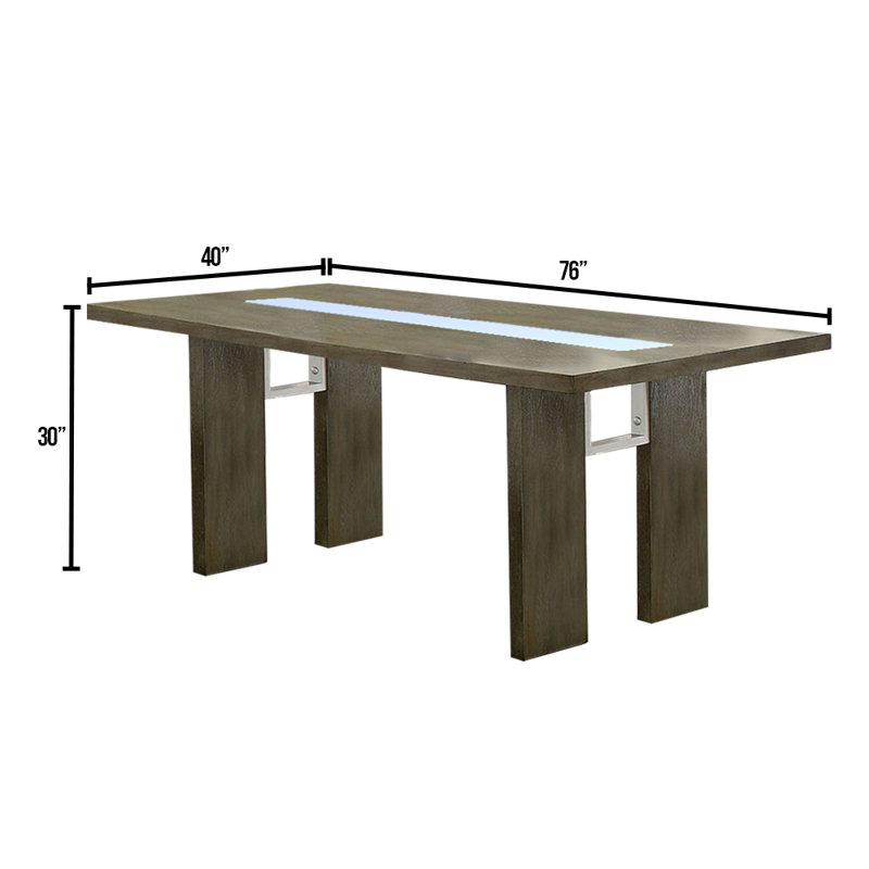 Marcano Walnut Solid Wood Base Dining Table