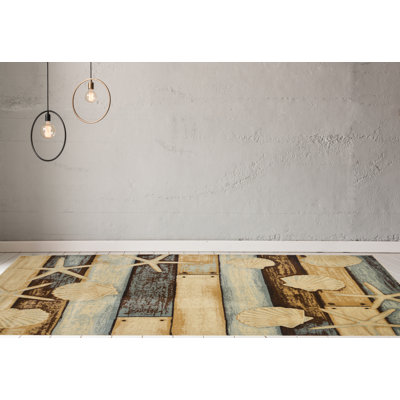 Tapis beige / ivoire Toth Sea Life