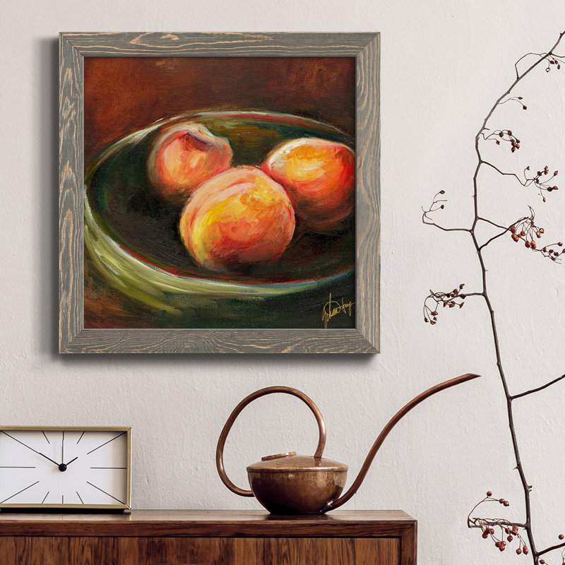 «Printed Rustic Fruit II», art mural sur toile, H 35,5 po x l 35,5 po x P 1,5 po, Gris