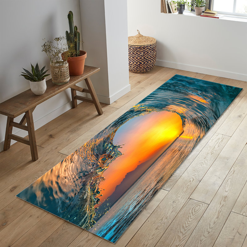 Abstract Art-inspired With Pile Soft Printed Rug Featuring Dynamic Swirls and Bold Colors Ideal for a Sophisticated Home Decor Update