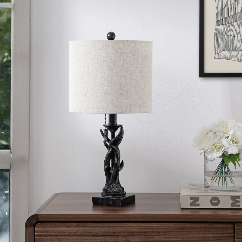 Parrett Resin Mini 20.5" Table Lamp, Antique Black