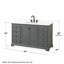 Ensemble de meuble-lavabo simple 60 po avec comptoir en quartz Deborah-98180415-98180412-98180408