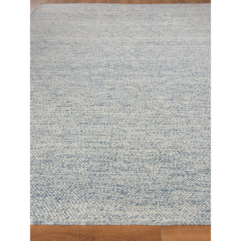Exquisite Rugs Rhodes Handmade Hand Loomed PET Blue Area Rug, Rectangle 2' x 3'
