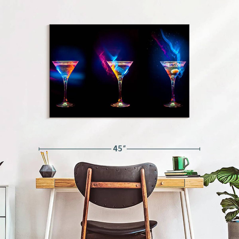 Yarlin flamboyant cocktails, H 26 po x l 39 po