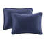 Couvre-lit réversible bleu marine simple - Rembourrage en coton prélavé pour une expérience de literie sereine