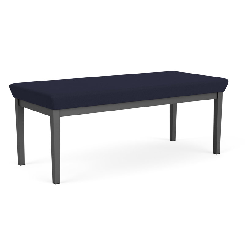 Structure en métal Lenox, Gris anthracite, Bleu marine Visite Libre - Tissu uni