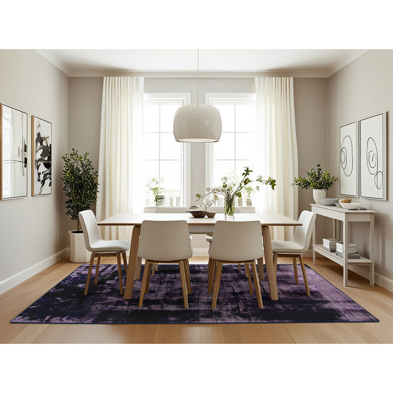 Tapis abstrait à motif abstrait moderne, Rectangle 7 pi x 10 pi