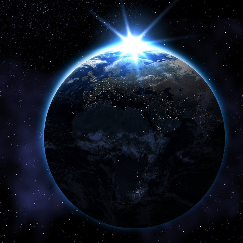 Earth From Space - Wrapped Canvas Print, 122cm H x 122cm W x 3.8 cm D
