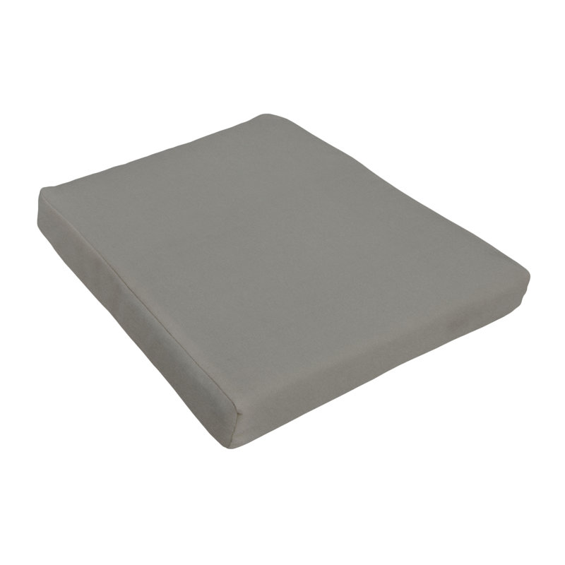 Outdoor 2.5'' Dining Chair Cushion, Canvas Charcoal Sunbrella® Canvas