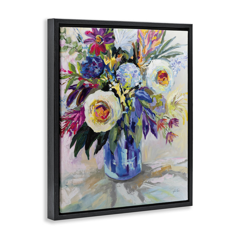 Cadre flottant Joy Of Colour, par Jeanette Vertentes, H 21 po x l 17 po, Cadre flottant noir de jais