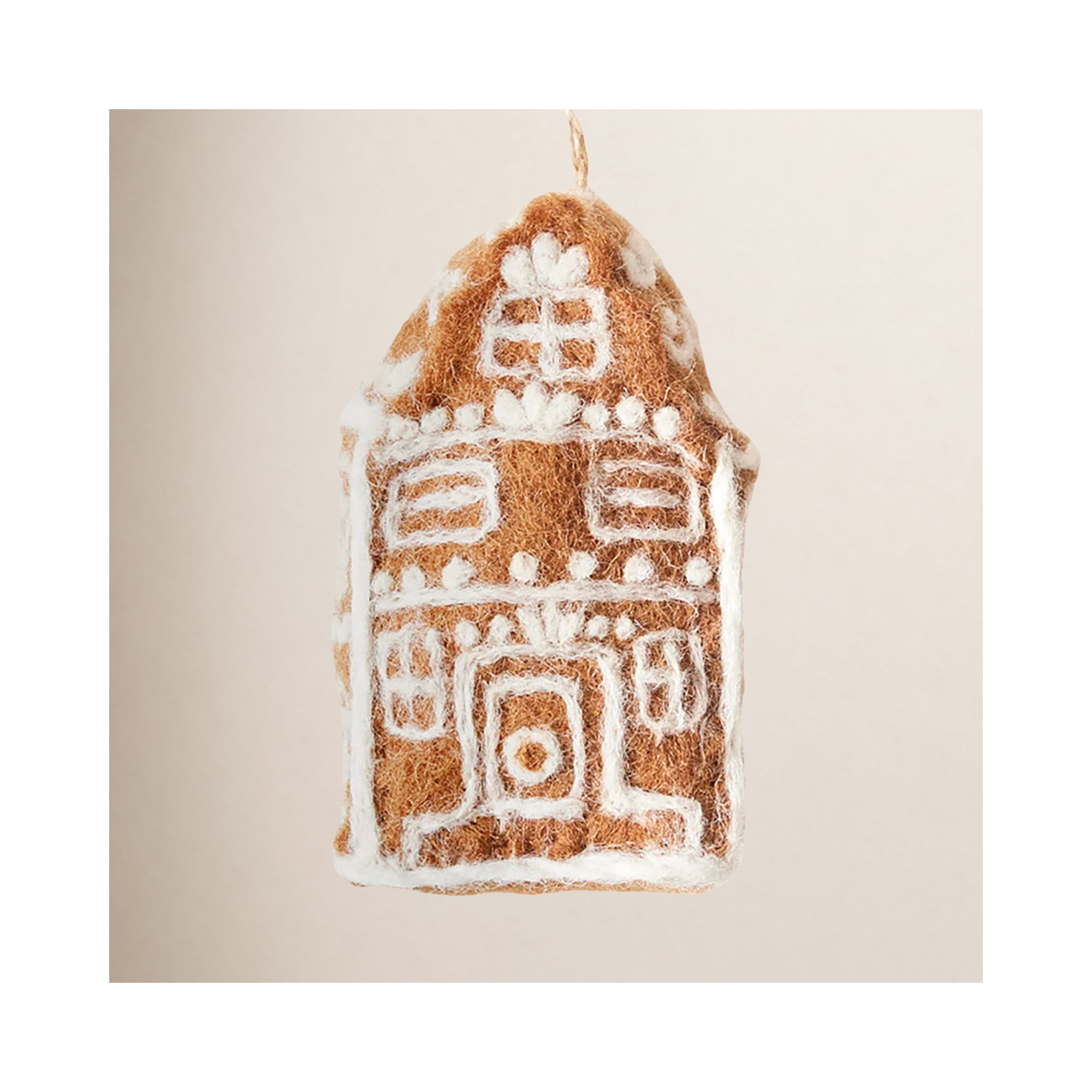 Felted Dutch Townhouse Holiday Shaped Ornament