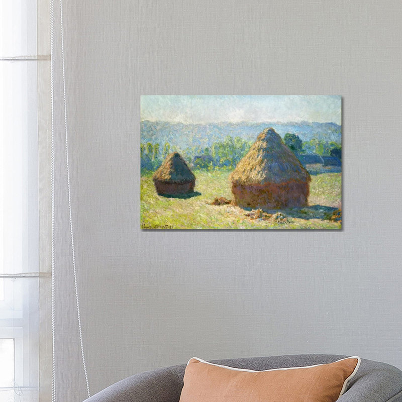 Haystack - End Of The Summer by Claude Monet - Wrapped Canvas Painting, 66.04 cm H x 45.72 cm W x 3.175 cm D