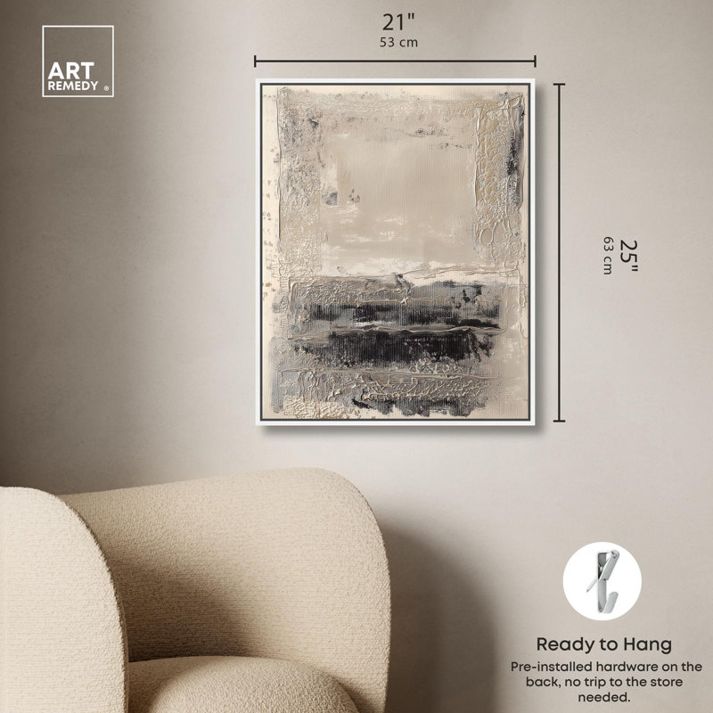 «Lintel of Time I Boho», reproduction d'art sur toile par Art Remedy, H 24 po x l 30 po, Structure noire