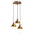 Stunning Vintage Copper Chandelier, 17.3 x 17.3 x 46.1 inches | Metal Body, Adjustable Height, 3 x E27 Max 40W Sockets | Elegant Scandinavian Design, Perfect for Dining Rooms & Living Spaces, IP20 Rated-455978613-455978612