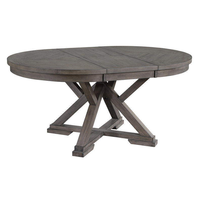 Dowdey Extendable Solid Wood Base Dining Table