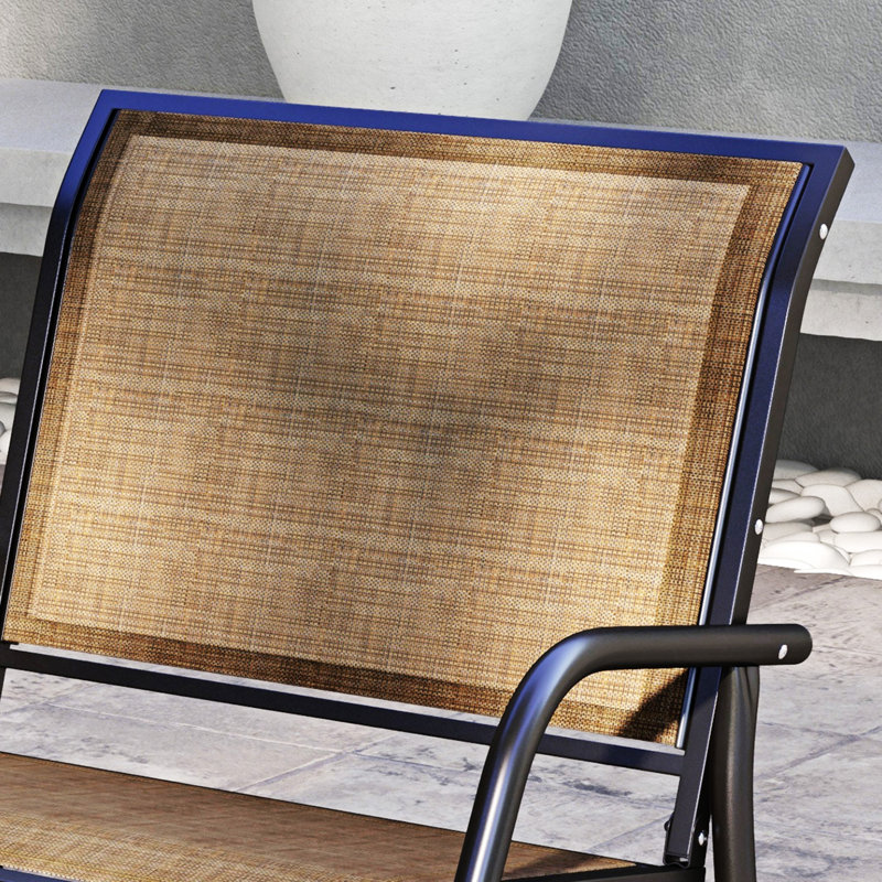 Fauteuil oscillant Outsunny (excluant la table), Brun