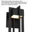 18 Inch Black Integrated LED Outdoor Wall Light, Suitable For Courtyards, Front Doors, Corridors, Etc-14608291