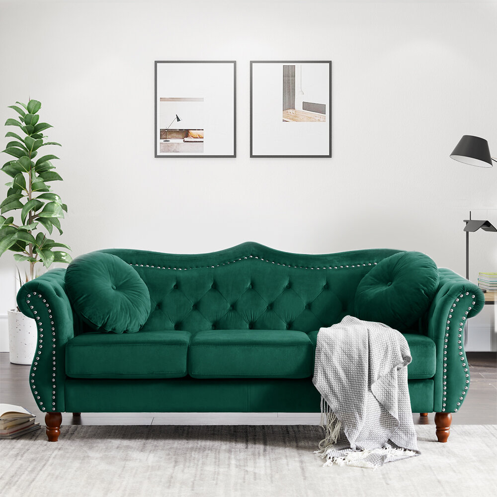 House of Hampton® 80.7'' Velvet Sofa | Wayfair