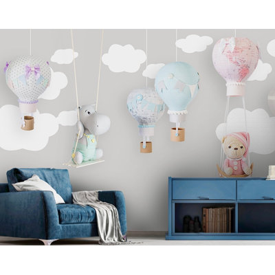 Papier peint amovible avec ballon en peluche