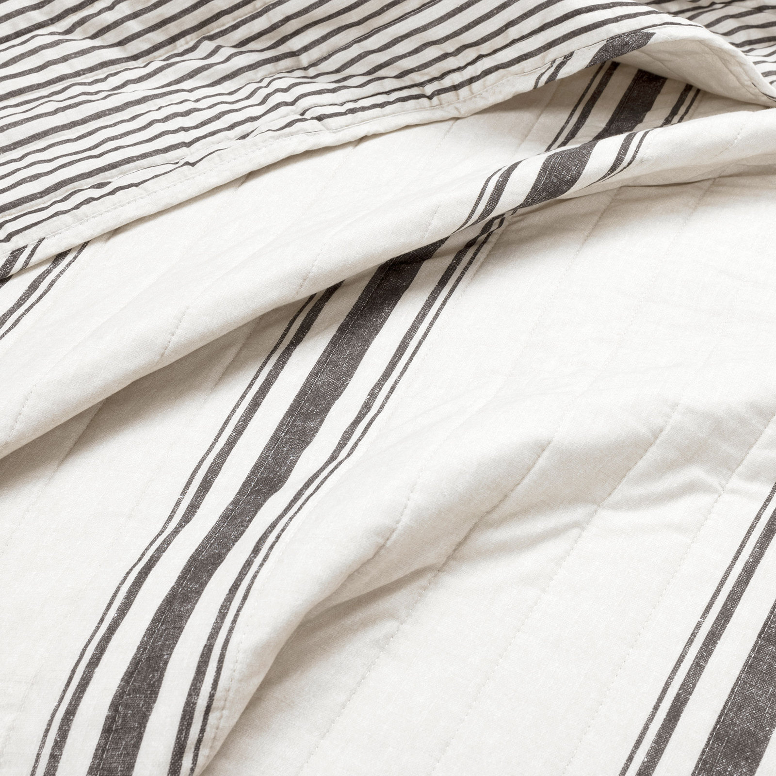 Fonti Cotton Quilt Set, Black