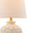 Costal Ceramic Table Lamp with White Linen Shade