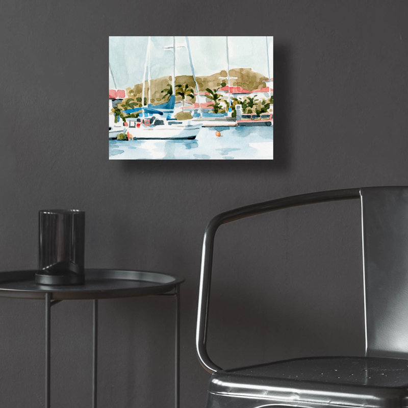 Art mural en verre épique «Vintage Holiday 2» par Emma Caroline, 16 po x 12 po