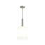Luminaire suspendu en nickel brossé avec abat-jour en verre opale Reines-127419973-130165651