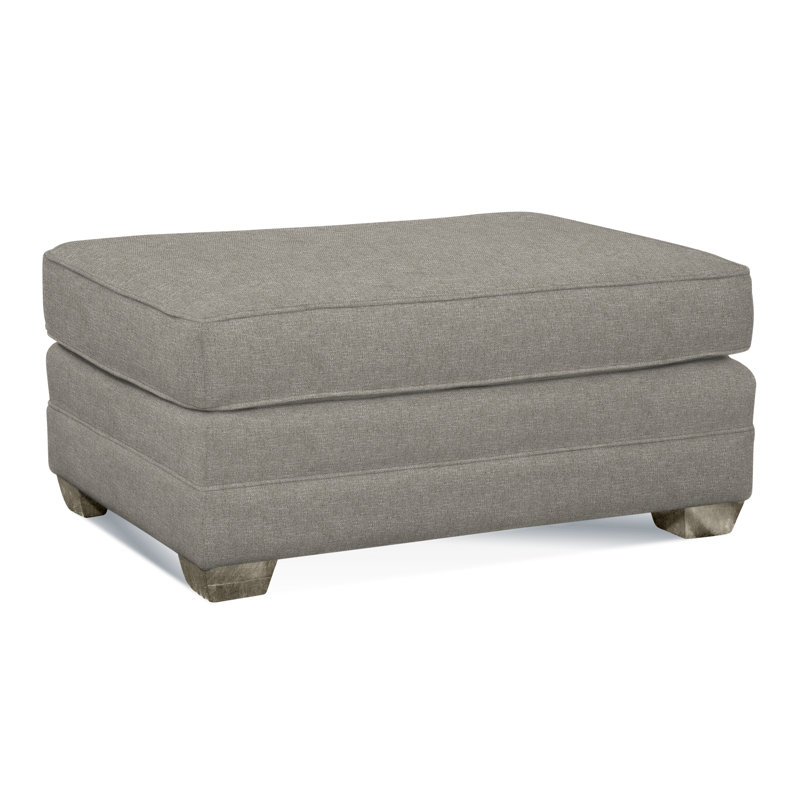 Bedford Upholstered Ottoman, Basic Gray; 0317-83, Mineral