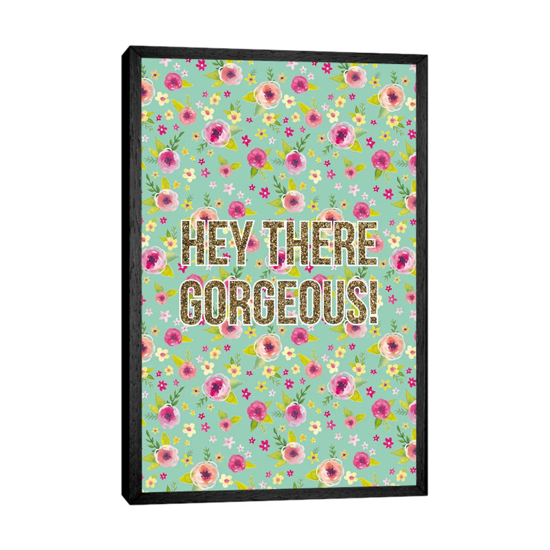 Precious Blooms 1 Piece Wall Art on Canvas, 101.6 cm H x 66.04 cm W, Black Framed