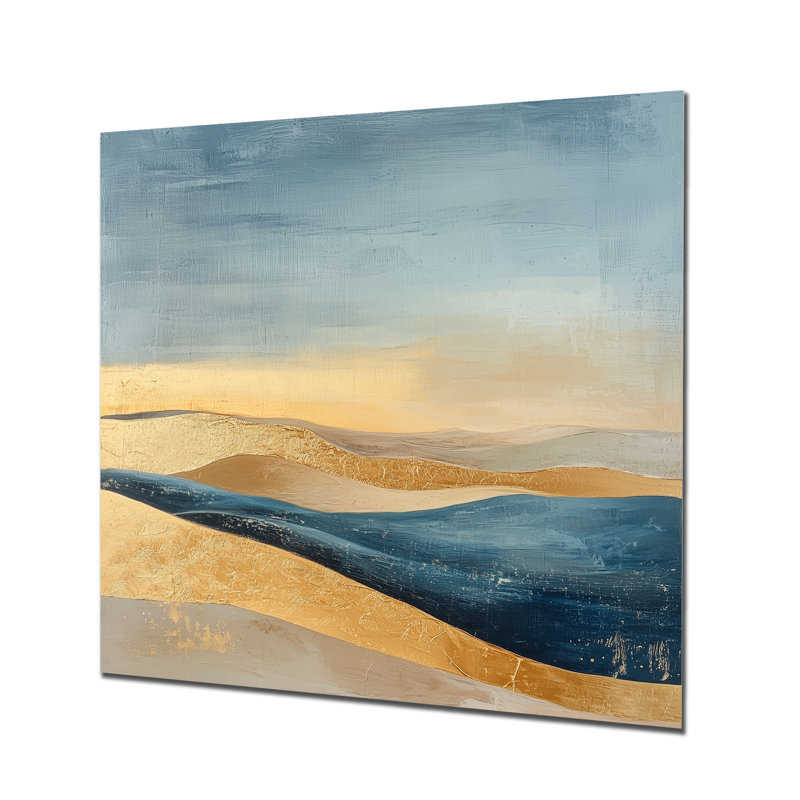 Dunes du désert doré - Décoration murale en métal représentant un paysage, H 36 po x l 36 po
