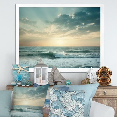Coastal Waves Scenery View - Coastal Waves Large Wall Art